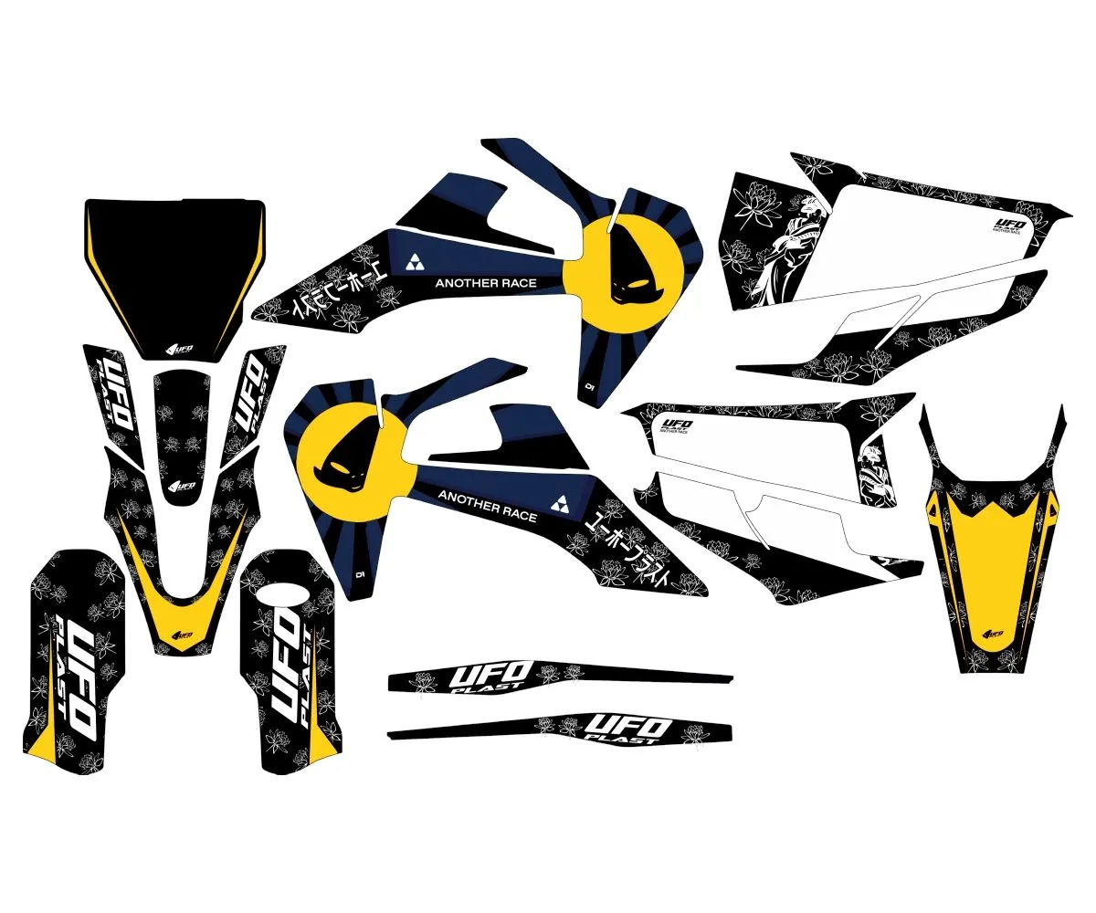 Kit Grafiche Decalcomanie Ufo Plast Akaishi Ad015 Per Husqvarna Tc 125 2019 > 2022-AD015-288541