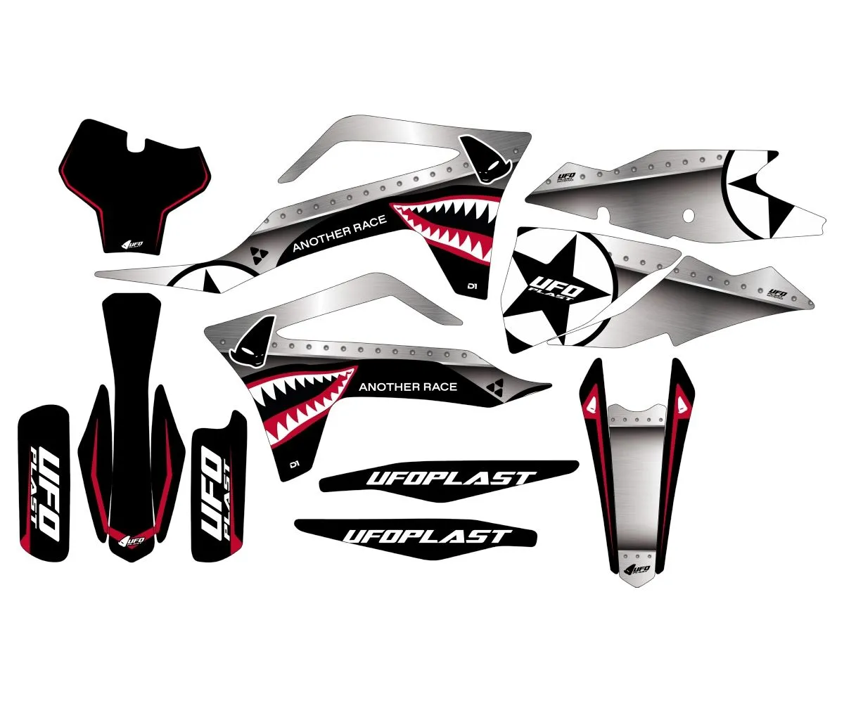 Kit Grafiche Decalcomanie Ufo Plast Thunder Ad049 Per Gas Gas Mc 125 2021 > 2022-AD049-288494