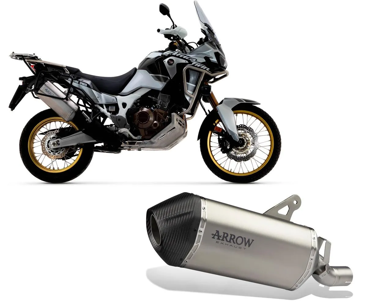 Terminale Di Scarico Arrow Sonora Titanio Per Honda Africa Twin Adv Sports 2018 > 2019-72003SK-329823