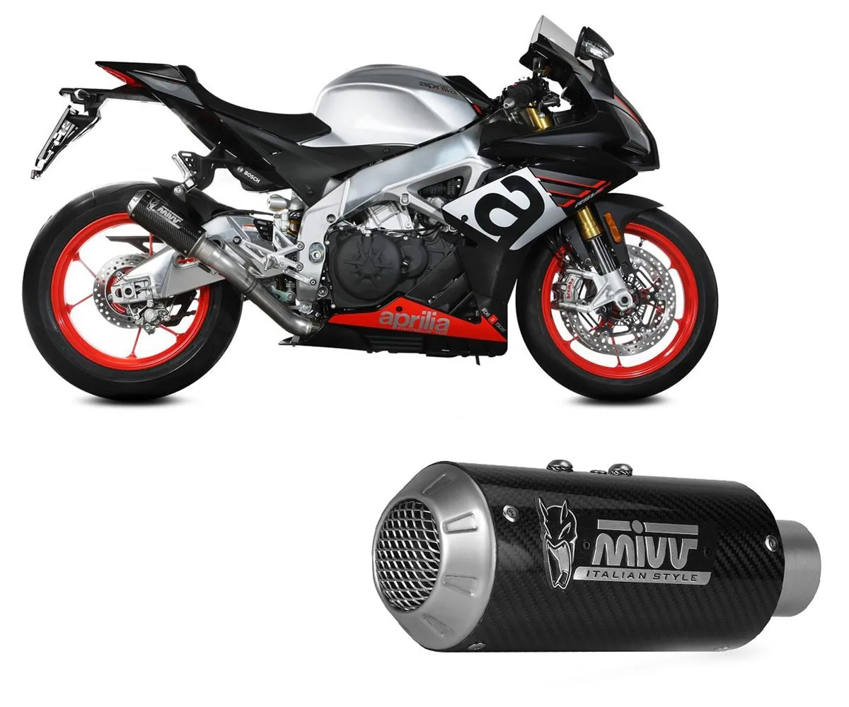 Terminale Di Scarico Mivv Mk3 Carbonio Per Aprilia Rsv4 2017 > 2020-A.016.SM3C-290229