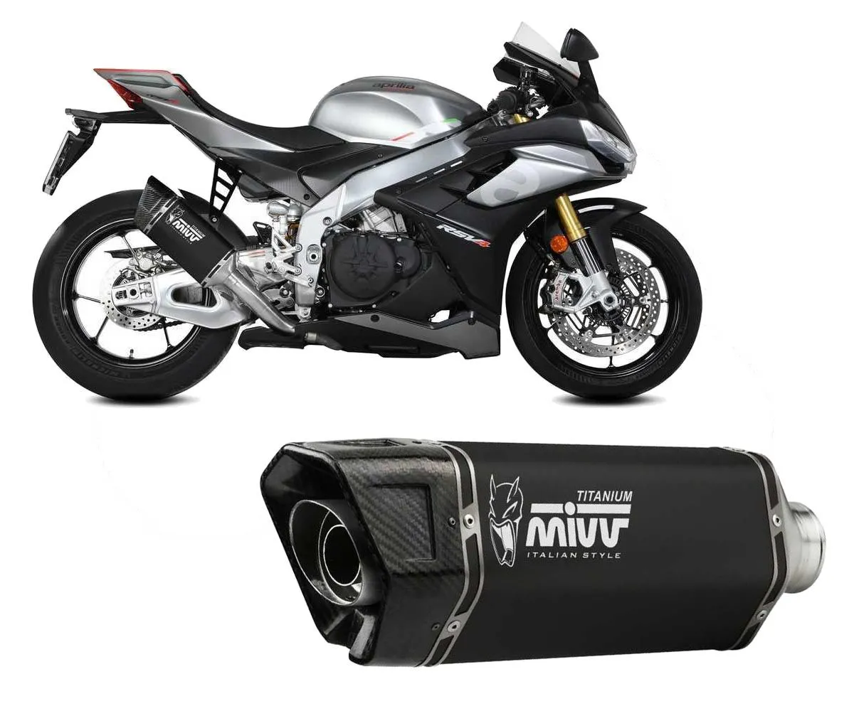Terminale Di Scarico Mivv Sr-1 Titanio Nero Per Aprilia Rsv4 2021 > 2024-A.019.SR1TB-329841