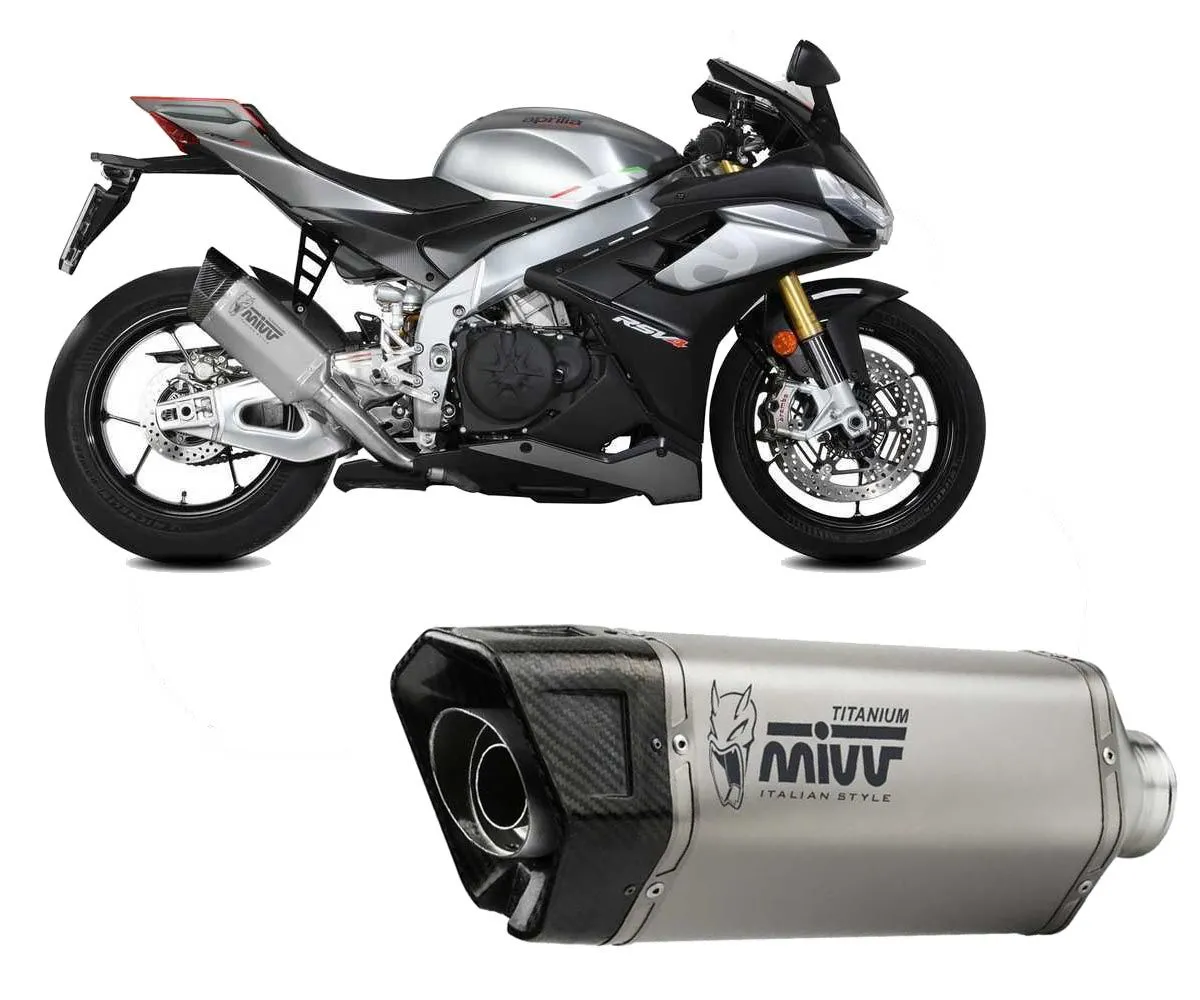 Terminale Di Scarico Mivv Sr-1 Titanio Per Aprilia Rsv4 2021 > 2024-A.019.SR1T-329840