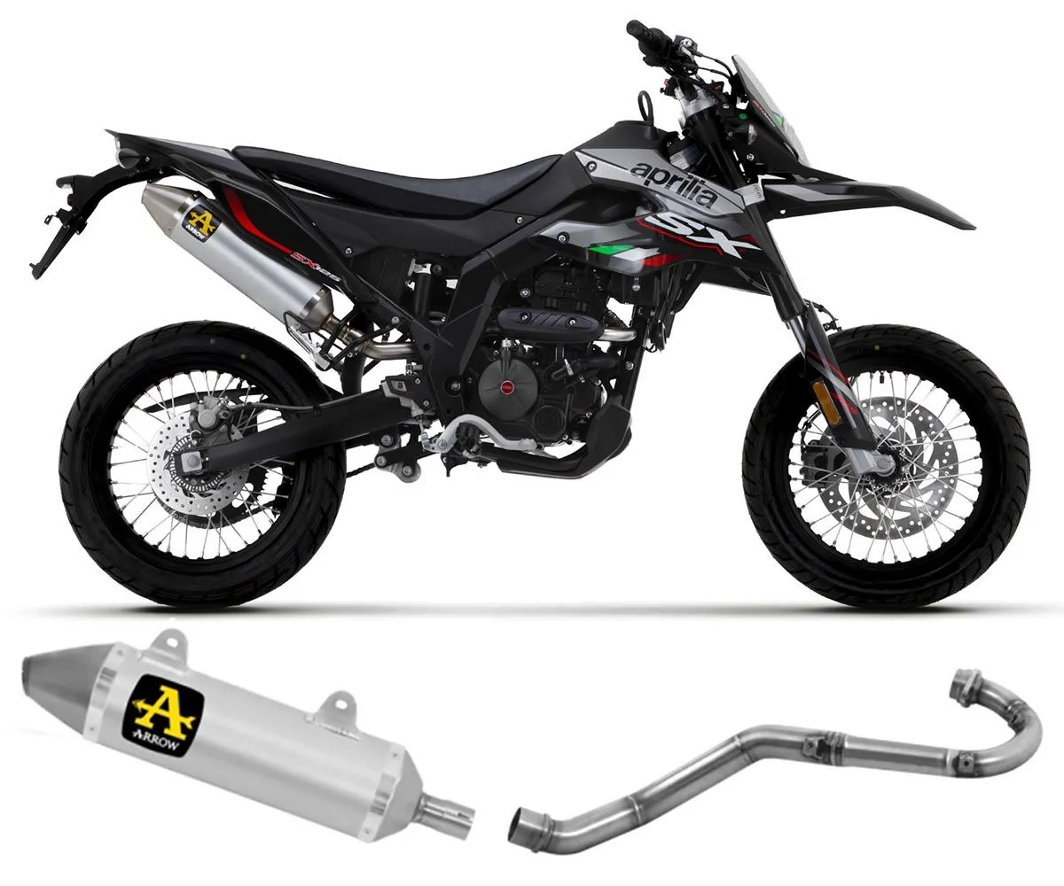 Scarico Completo Arrow Thunder Steel Endcap Alluminio Aprilia Rx-sx 125 2021 > 2024-52510AO--52002PD-301802