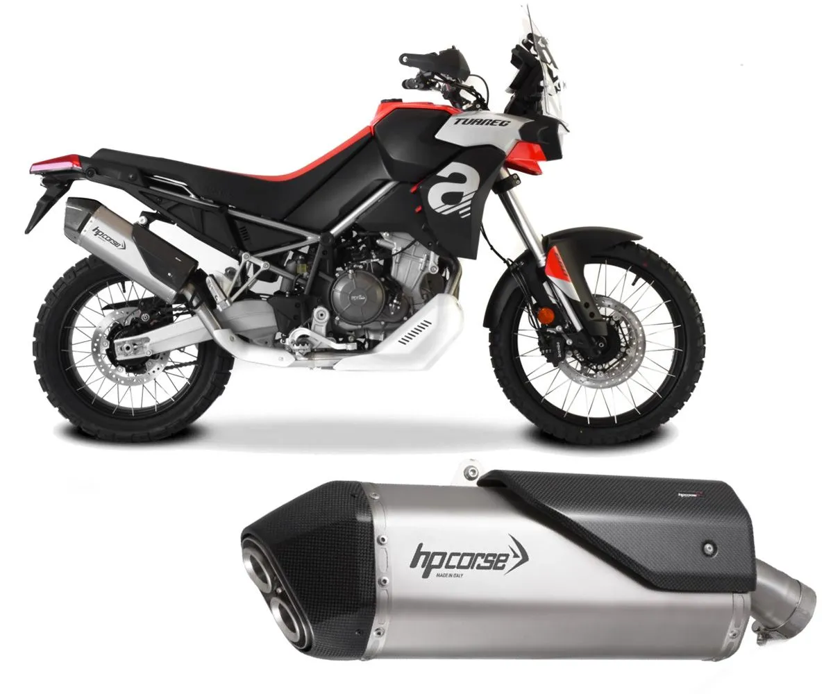 Terminale Scarico Hp Corse Sps Carbon Cap Acciaio Inox Aprilia Tuareg 660 2022 > 2024-APTUSPS350S-AB-289614