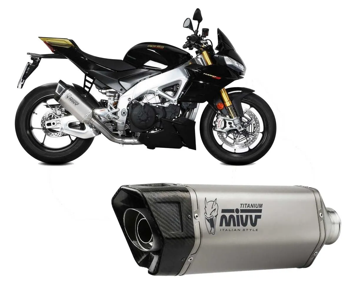 Terminale Di Scarico Mivv Sr-1 Titanio Per Aprilia Tuono V4 1100 2021 > 2024-A.019.SR1T-329845