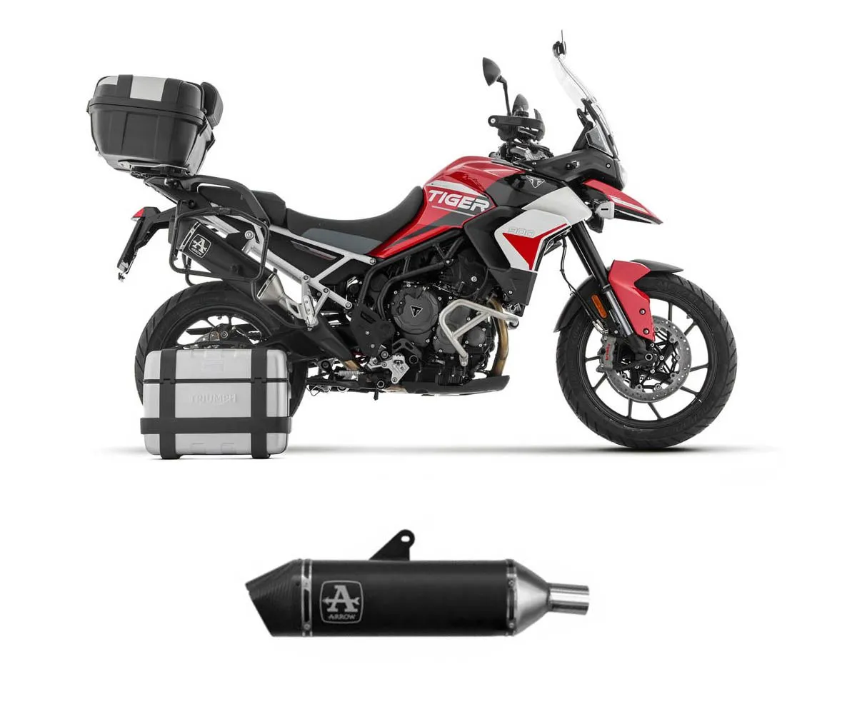 Terminale Arrow Veloce Alum Dark Montaggio Valige Laterali Triumph Tiger 850/900 2020 > 2024-72505VAN-386136