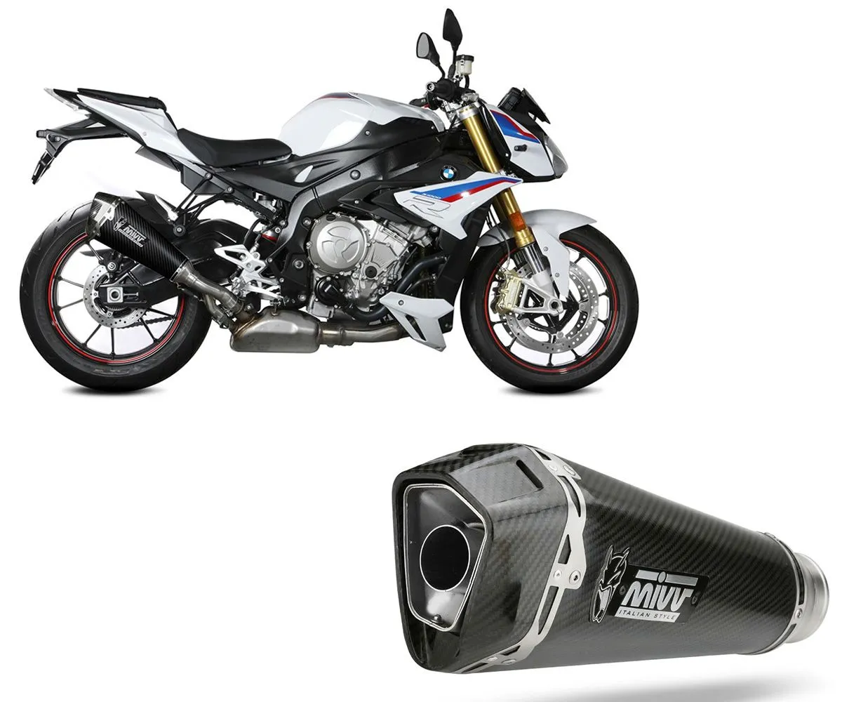 Terminale Di Scarico Mivv Delta Race Carbonio Per Bmw S 1000 R 2017 > 2020-B.030.LDRC-290237