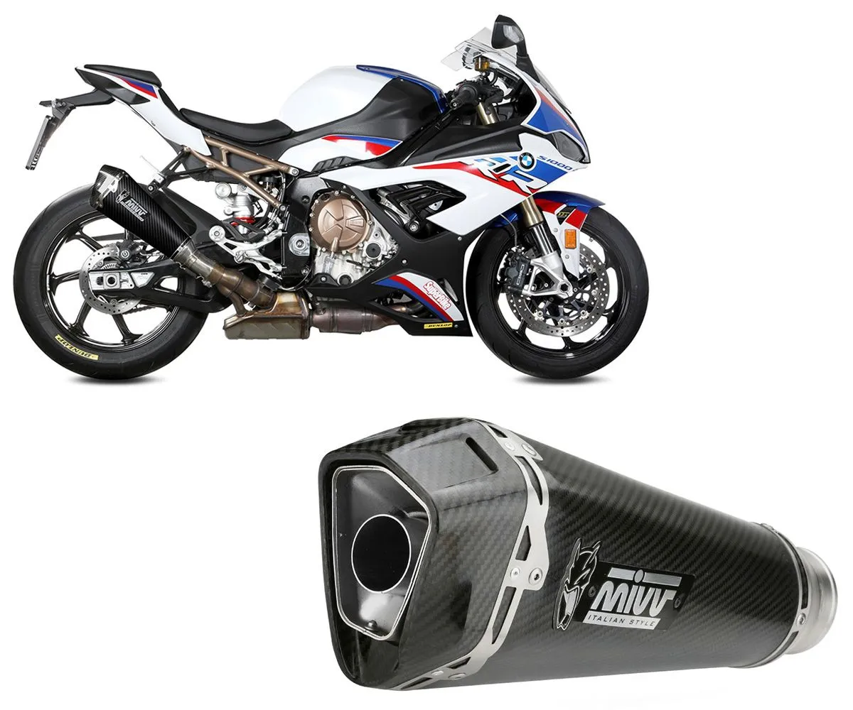 Terminale Di Scarico Mivv Delta Race Carbonio Per Bmw S 1000 Rr 2019 > 2024-B.036.LDRC-290241