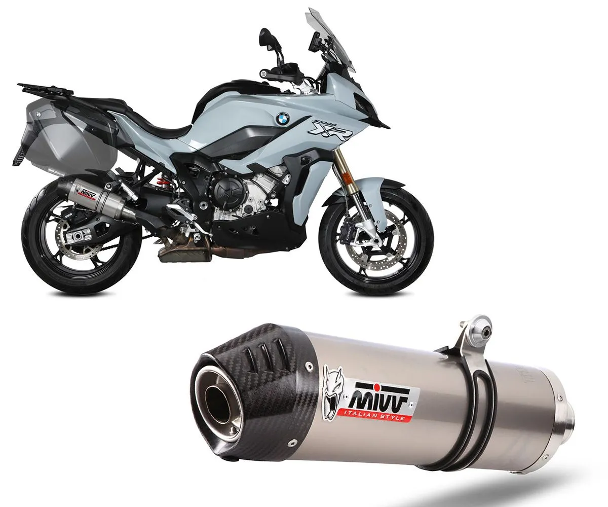 Terminale Di Scarico Mivv Oval Titanio+fondello In Carbonio Per Bmw S 1000 Xr 2020 > 2024-B.039.L4C-290244