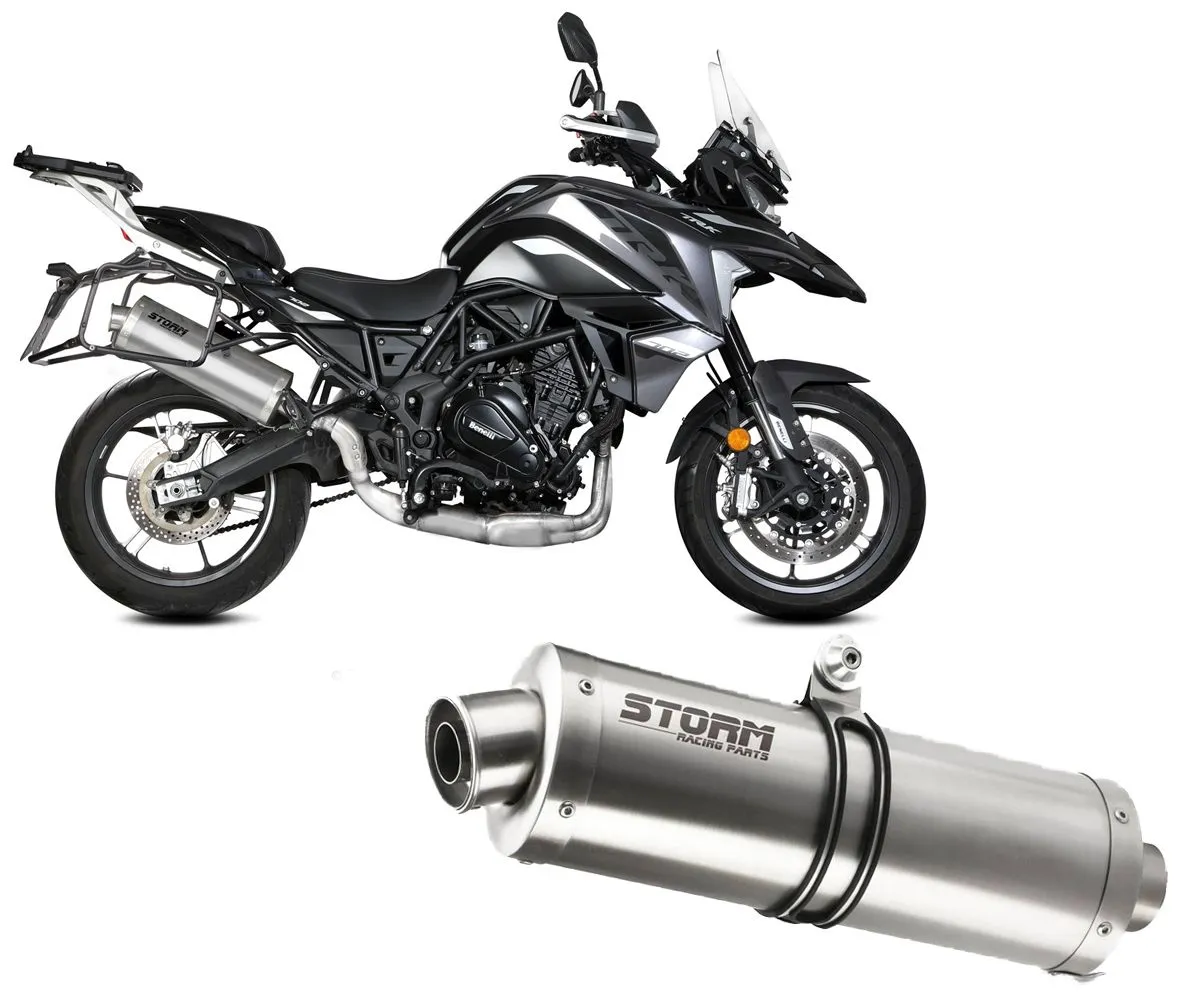 Scarico Storm By Mivv Oval Acciaio Inox Per Benelli Trk 702 / X 2023 > 2024-74.E.012.LX2-388085