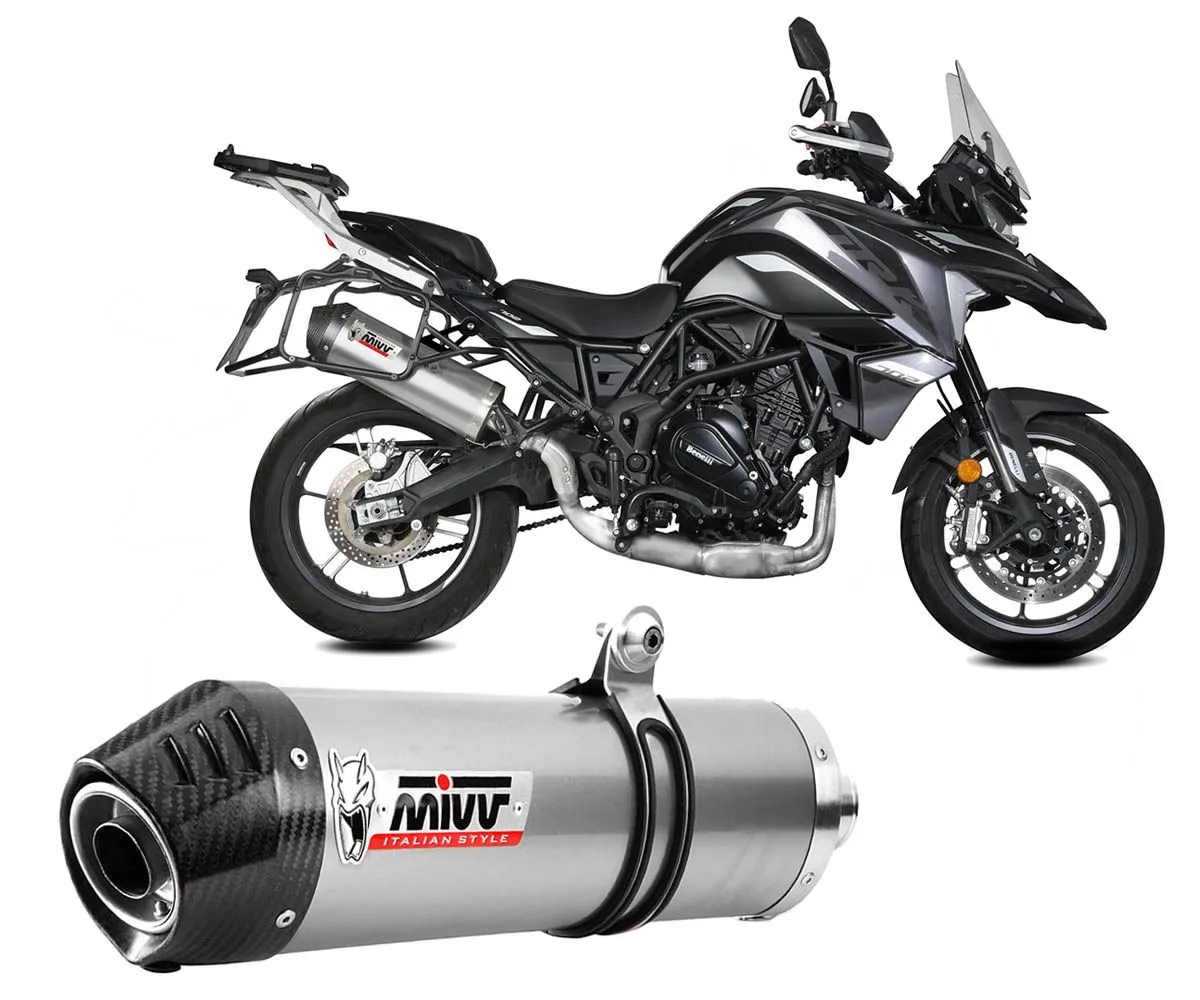 Terminale Scarico Mivv Oval Inox Con Coppa Carbonio Benelli Trk 702 / X 2023 > 2024-E.012.LX2C-388088