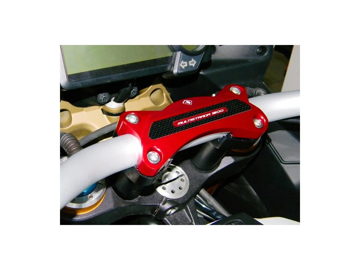 Blocco Manubrio Rosso Ducabike Dbk Per Ducati Multistrada 1200 2010 > 2017-BM01A-306751