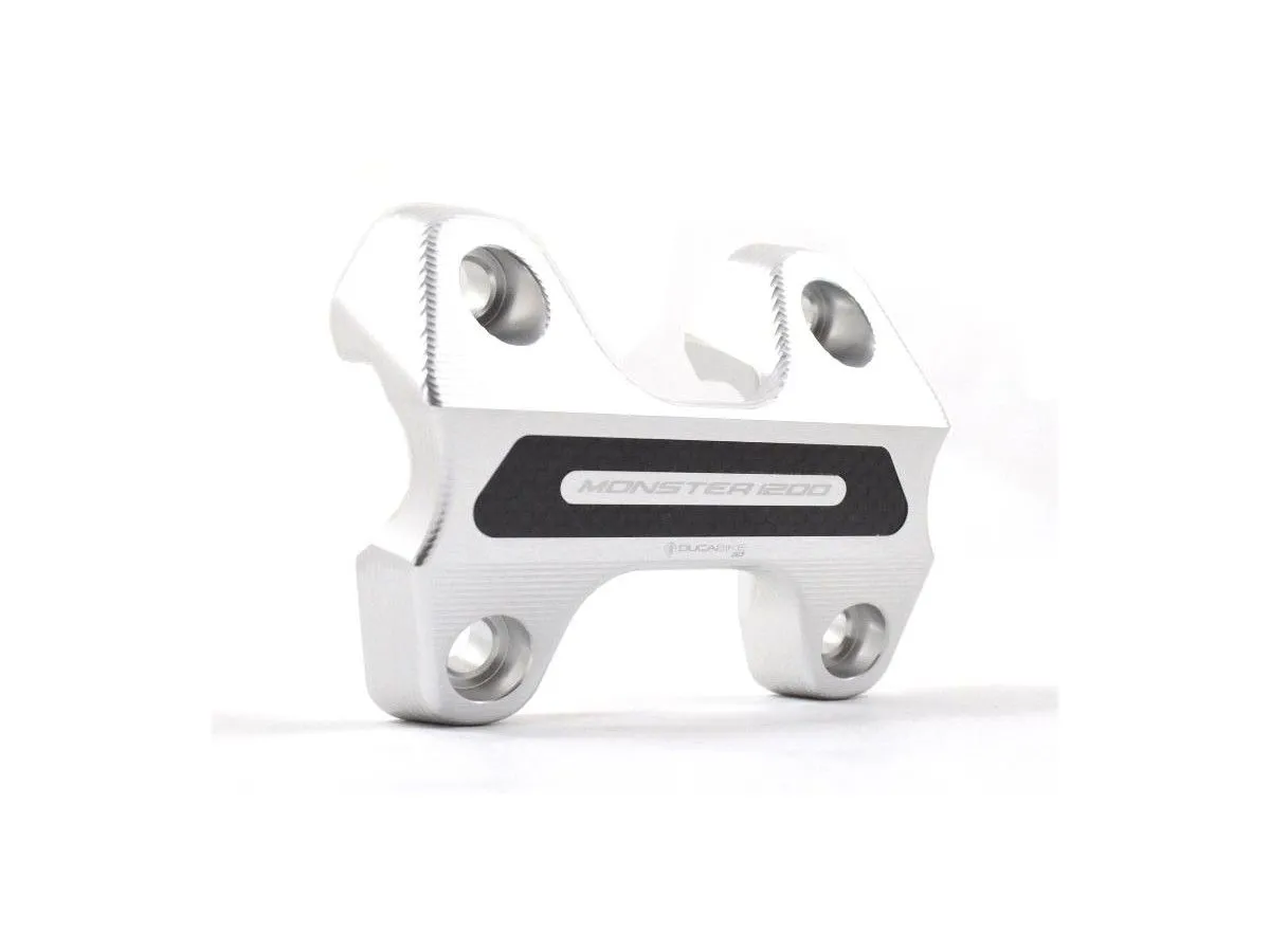 Blocco Manubrio Argento Ducabike Dbk Per Ducati Monster 1200 2014 > 2021-BM04E-312591