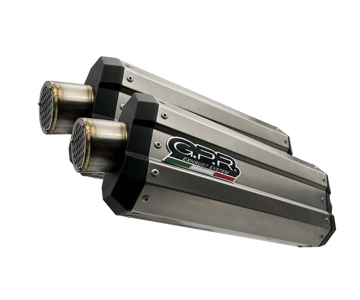 Coppia Terminali Di Scarico Gpr Dune Titanium Omologato Titanio Satinato Per Bmw K 1600 Gt 2010 > 2016-BMW.50.DNTIT-386985