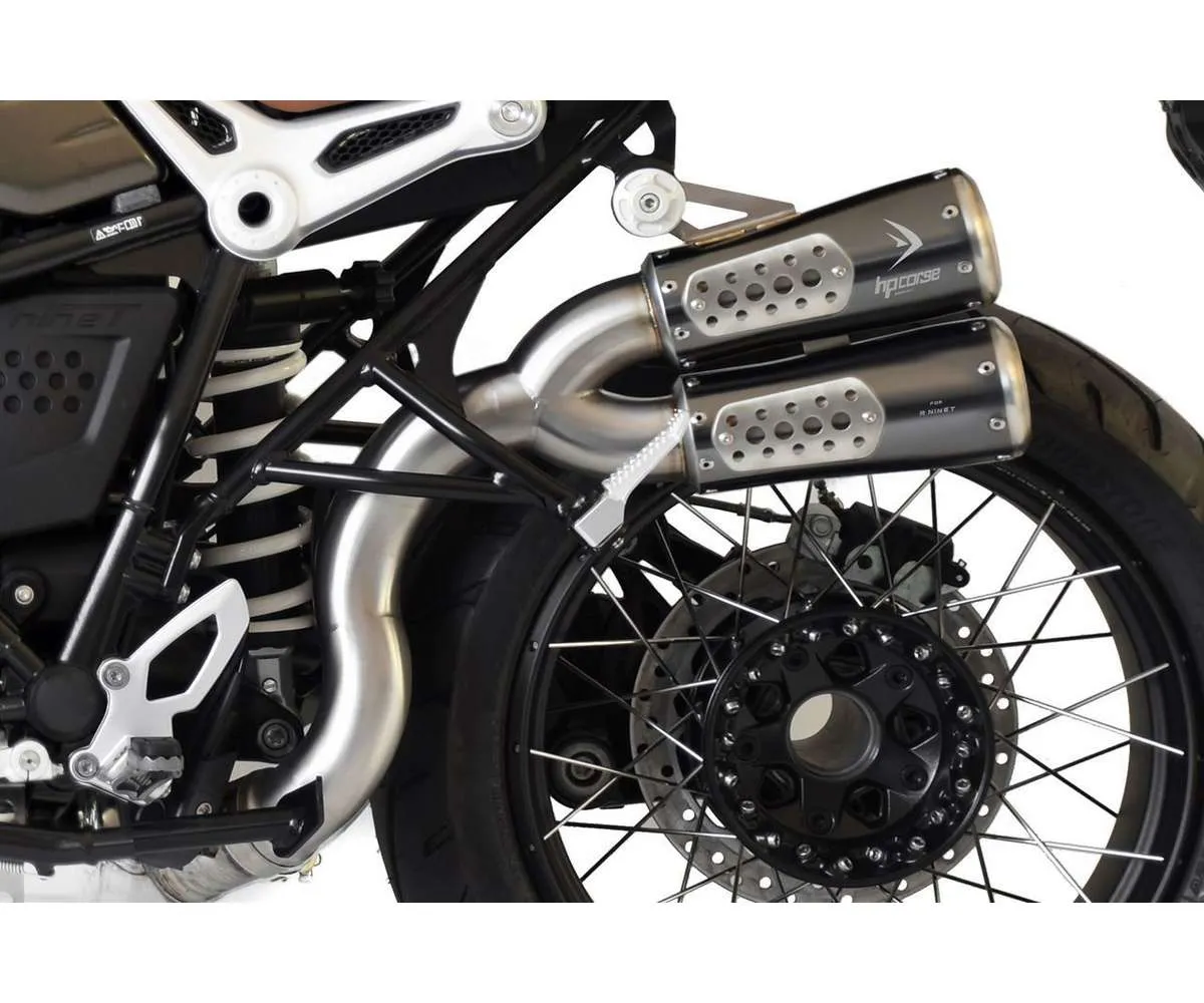2 Terminali Di Scarico Passaggio Alto Hp Corse Gp07 Satinato Nero Per Bmw R Nine T 2021 > 2023-BMWGP105THB-AAB-386121