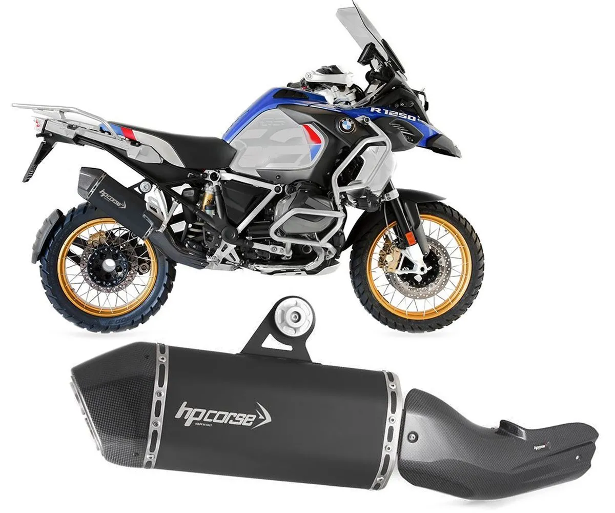 Terminale Di Scarico Hp Corse Sps Carbon Short Black Per Bmw R 1250 Gs/adv 2019 > 2024-BMWSPSS1025C-AB-300591