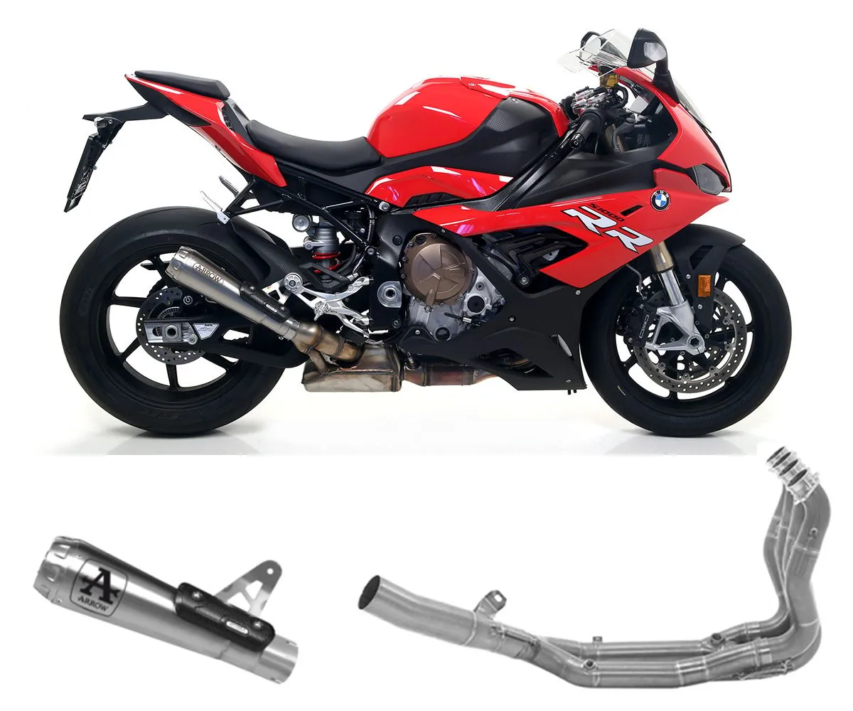 Scarico Completo Arrow Pro-race Steel End Cap Nichrom Bmw S 1000 Rr 2019 > 2024-71903PRI--71768MI-289457