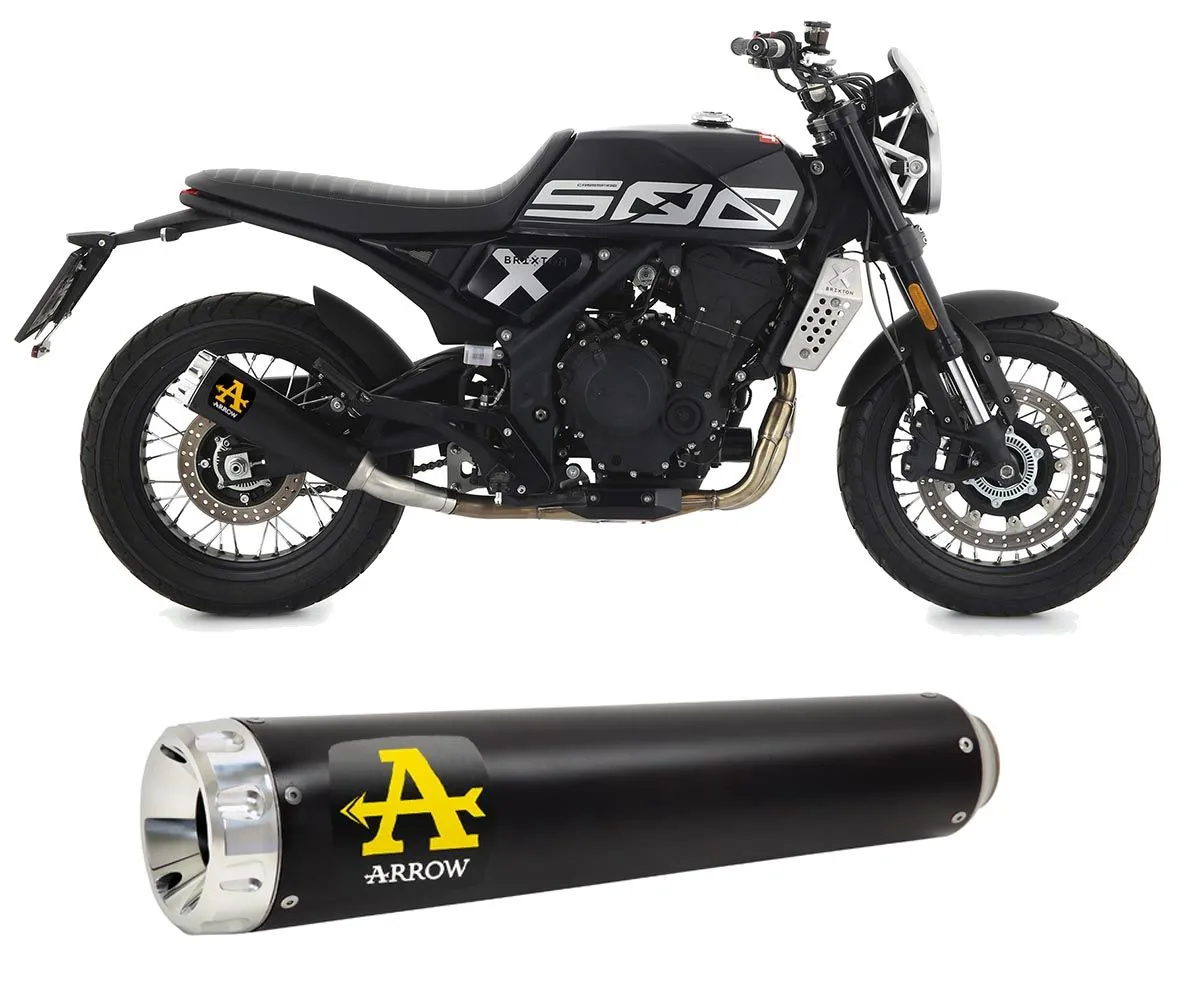 Terminale Scarico Arrow Rebel Rba Acciaio Nero Brixton Crossfire 500 X 2021 > 2023-74508RBA-301791
