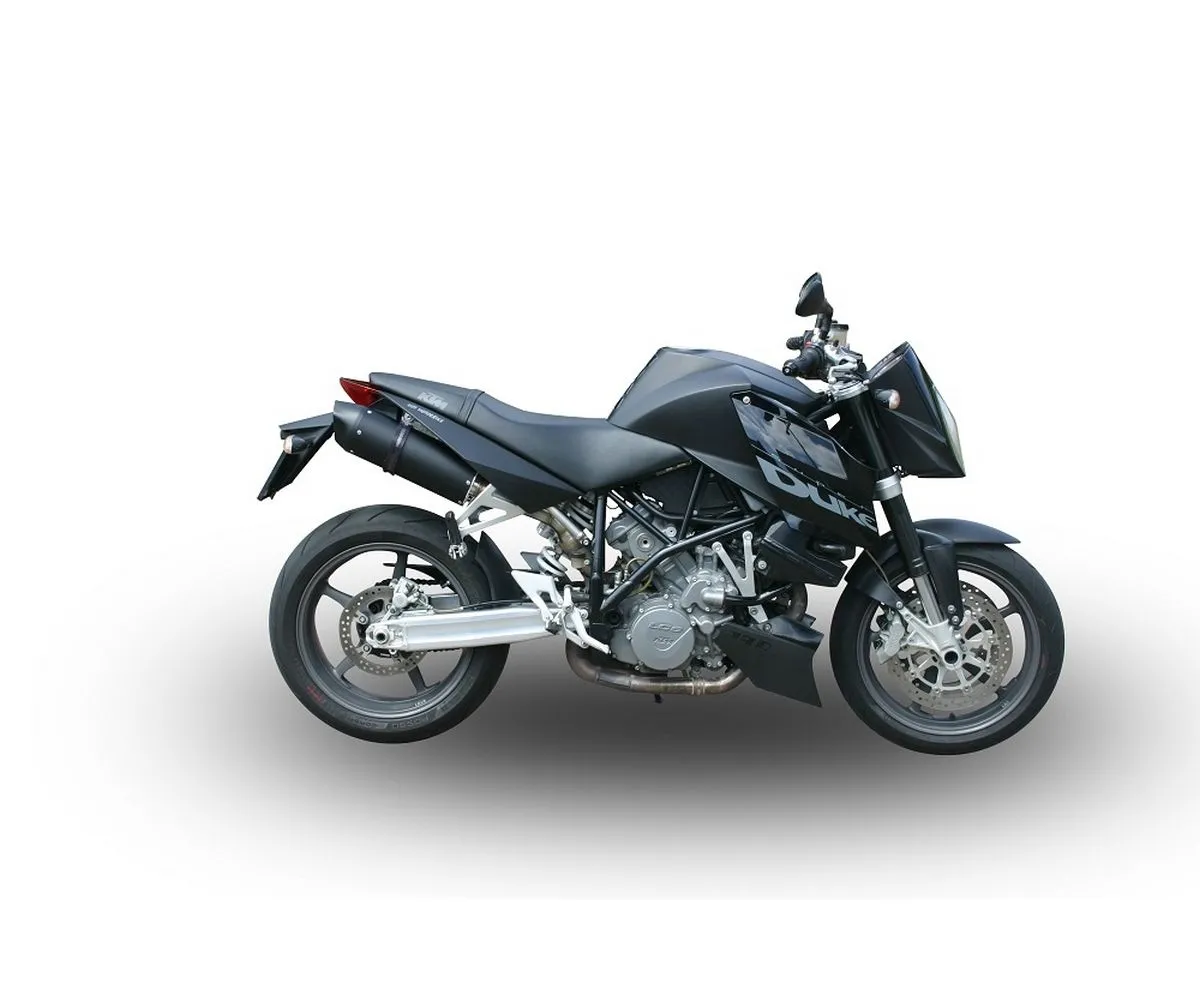 Coppia Terminali Di Scarico Gpr Furore Poppy Catalizzato Nero Opaco Per Ktm Superduke 990 - R 2004 > 2012-CAT.79.FUPO-291818