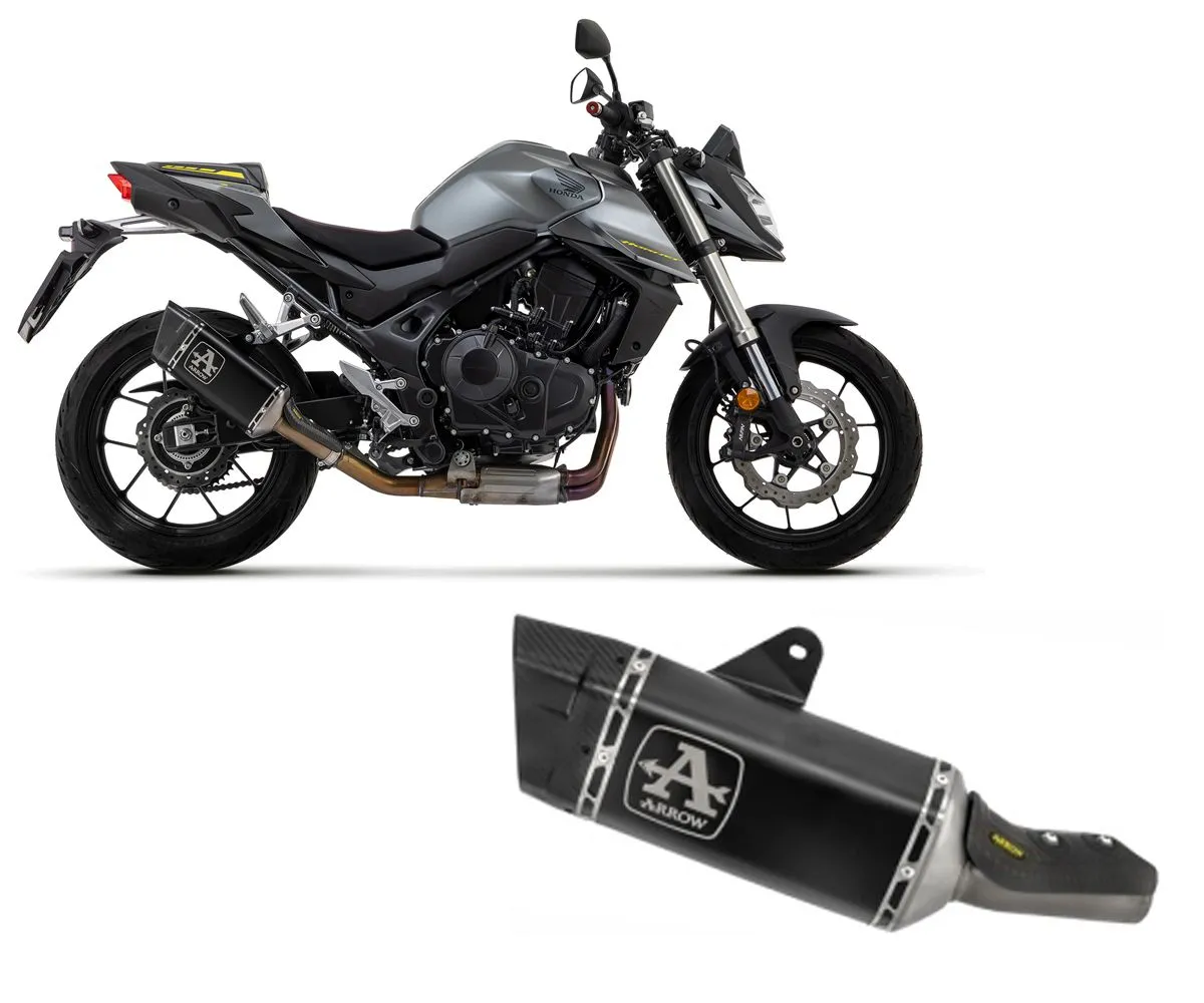 Terminale Di Scarico Arrow Pista In Titanio Dark Racing Per Honda Cb 750 Hornet 2023 > 2024-71008PTN-329762
