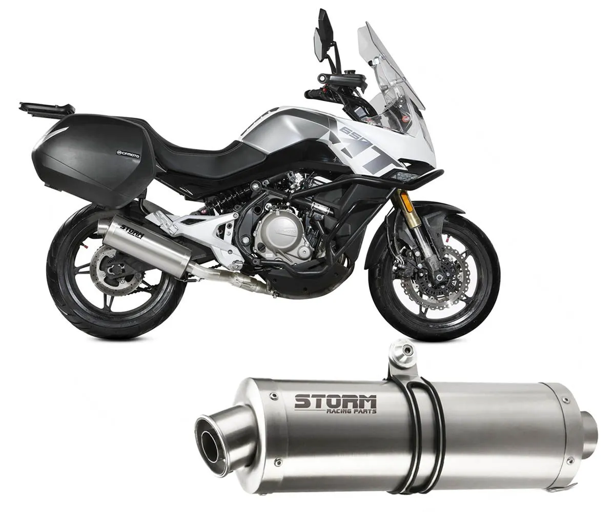 Scarico Storm By Mivv Oval Acciaio Inox Per Cf Moto Mt 650 2021 > 2024-74.CF.002.LX2-386402