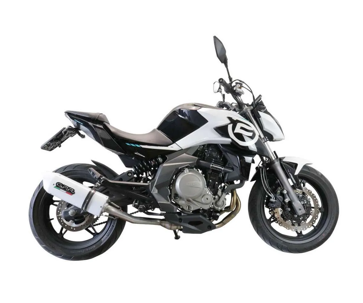 Terminale Di Scarico Gpr Albus Evo4 Omologato Bianco Lucido Per Cf Moto 650 Mt 2019 > 2020-CF.3.CAT.ALB-387047