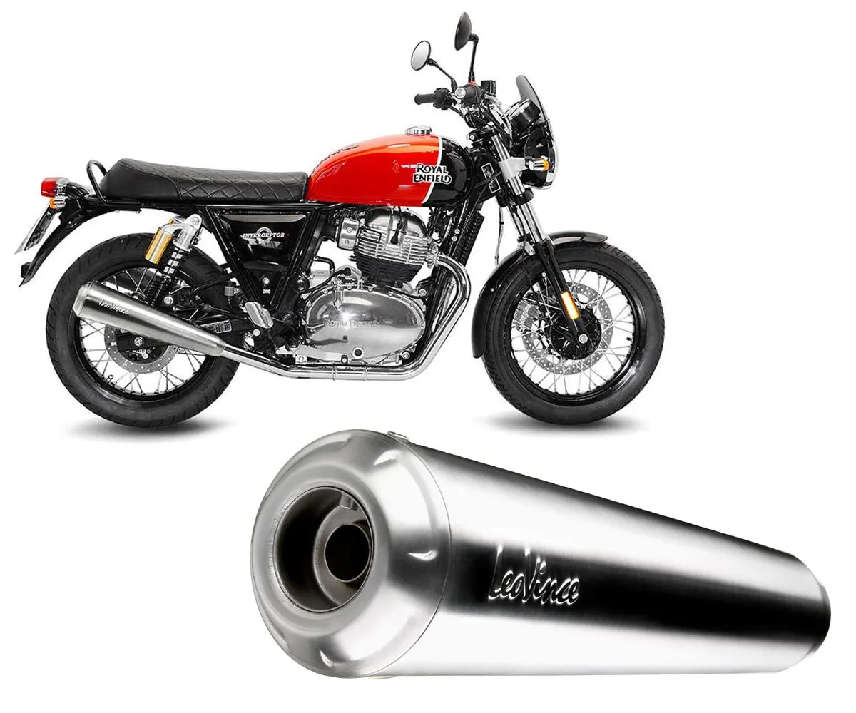 Terminale Di Scarico Leovince Classic Racer Per Royal Enfield Continental Gt 650 2019 > 2024-15007-300010