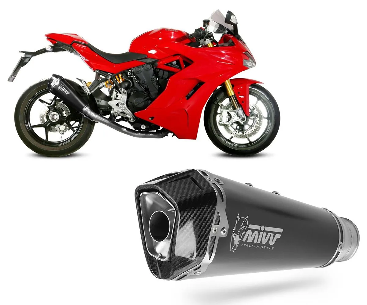 Terminale Di Scarico Mivv Delta Race Nero Per Ducati Supersport 939/s 2017 > 2020-D.044.LDRB-290258