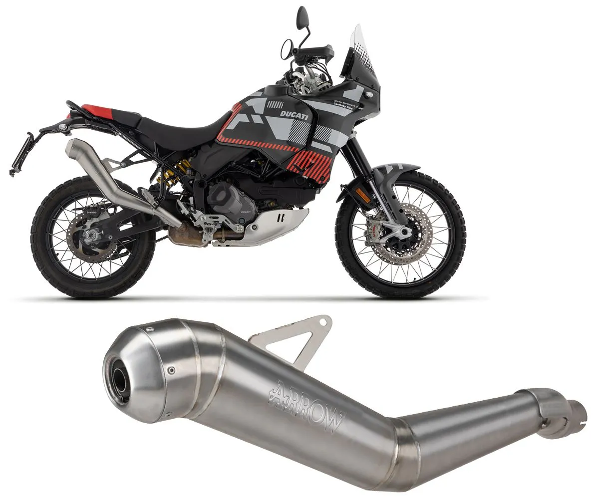 Terminale Di Scarico Arrow Dakar Replica Euro 5 Nichrom Per Ducati Desert X 950 2022 > 2024-72504DR-388398