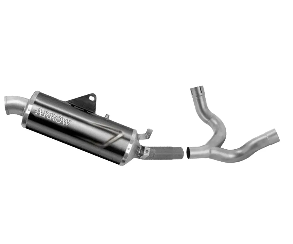 Impianto Completo Arrow Indy Race Alluminio Dark Fondello Inox Ducati Desert X 950 2022 > 2024-72647AON--71771MI-388405