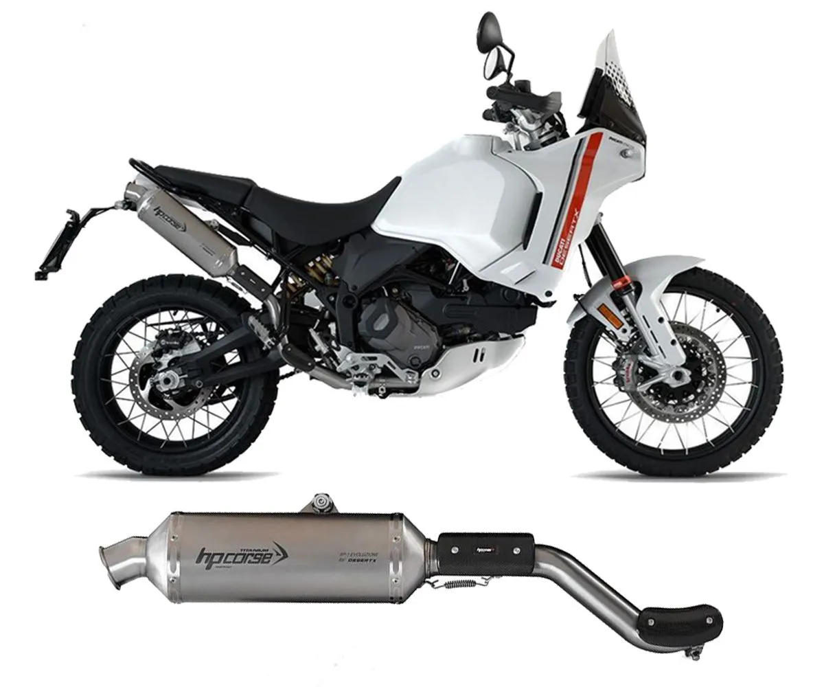 Terminale Scarico Hp Corse Sp-1 Short Alto Titanio Ducati Desertx 2022 > 2024-DUDEXSP1300HT-AB-290201