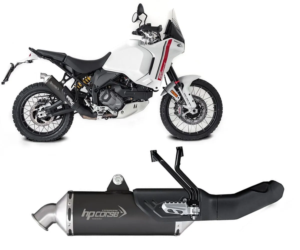 Terminale Di Scarico Hp Corse Sp-1 Short Black Titanium Ducati Desertx/950 2022 > 2024-DUDEXSP1300TC-AB-300261