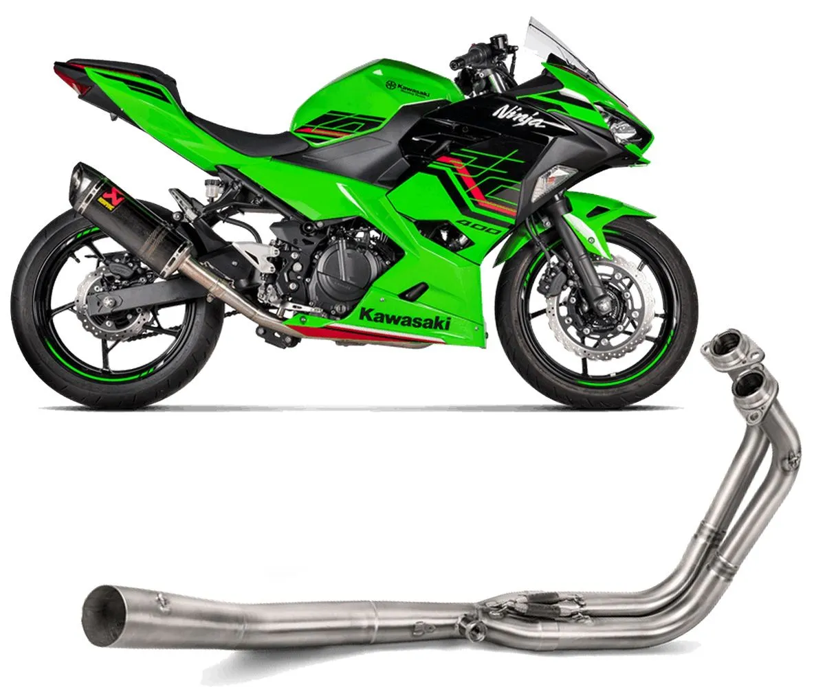 Collettore Akrapovic In Acciaio Inox Per Kawasaki Ninja 400 2018 > 2024-E-K4R2-290429