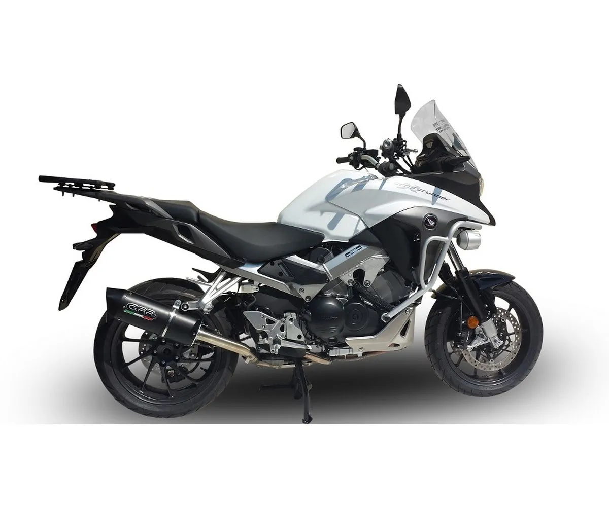 Terminale Di Scarico Gpr Furore Evo4 Poppy Omologato Nero Opaco Per Honda Crossrunner 800 2017 > 2020-E4.241.FUPO-291289