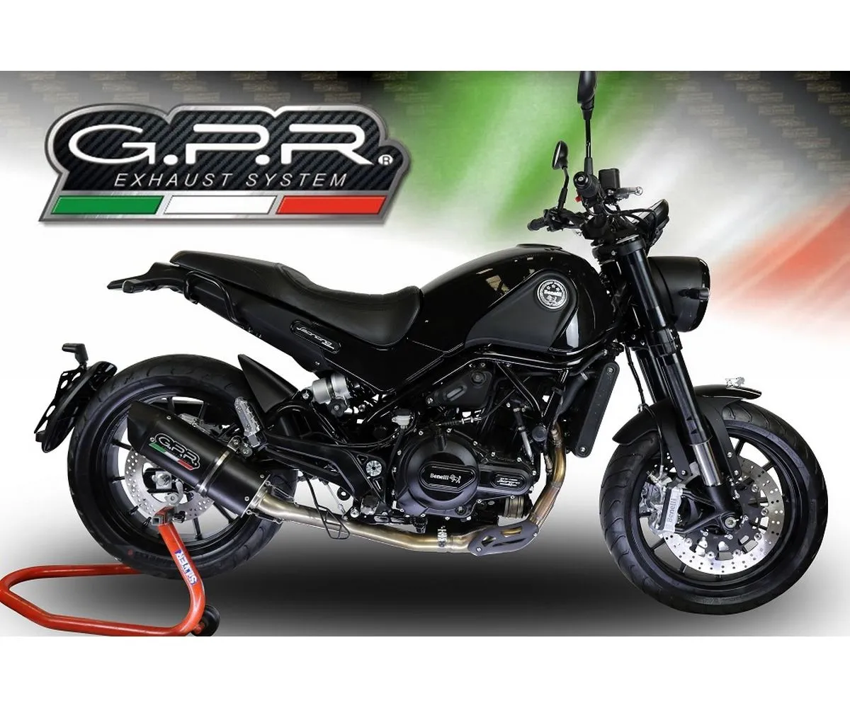 Terminale Di Scarico Gpr Furore Evo4 Poppy Omologato Nero Opaco Per Benelli Leoncino 500 2017 > 2020-E4.BE.11.FP4-290672