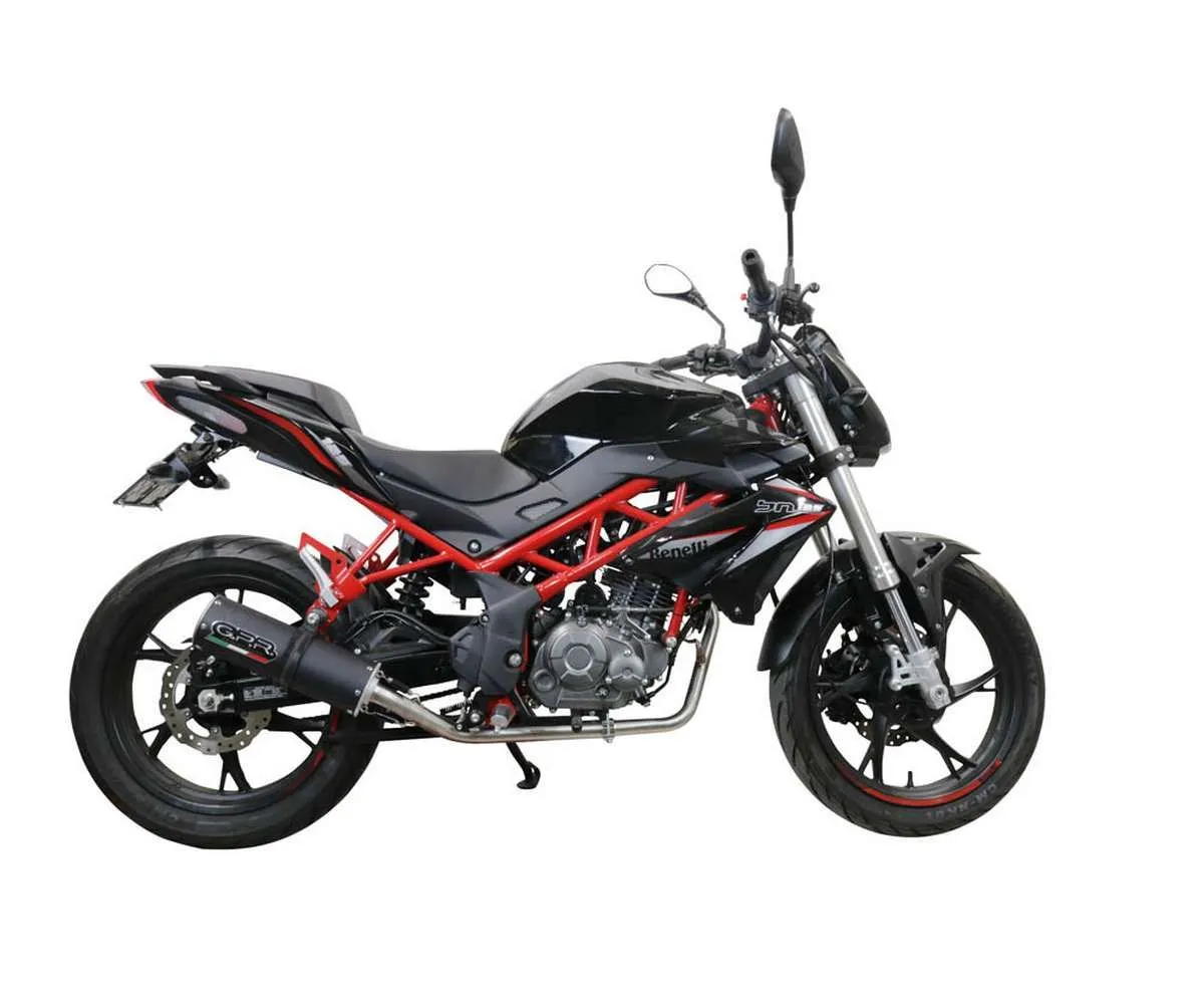 Scarico Completo Gpr M3 Black Titanium Omologato Nero Opaco Per Benelli Bn 125 2018 > 2020-E4.BE.22.CAT.M3.BT-386849