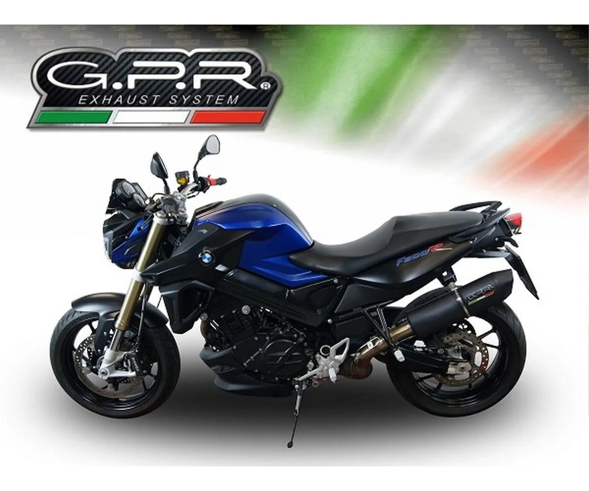 Terminale Di Scarico Gpr Furore Evo4 Poppy Omologato Nero Opaco Per Bmw F 800 R 2017 > 2019-E4.BMW.92.FP4-290771