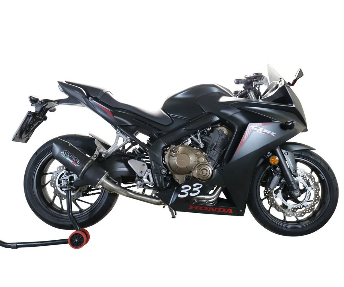 Scarico Completo Gpr Furore Evo4 Poppy Catalizzato Nero Opaco Per Honda Cbr 650 F 2017 > 2018-E4.CO.H.249.1.CAT.FP4-291256