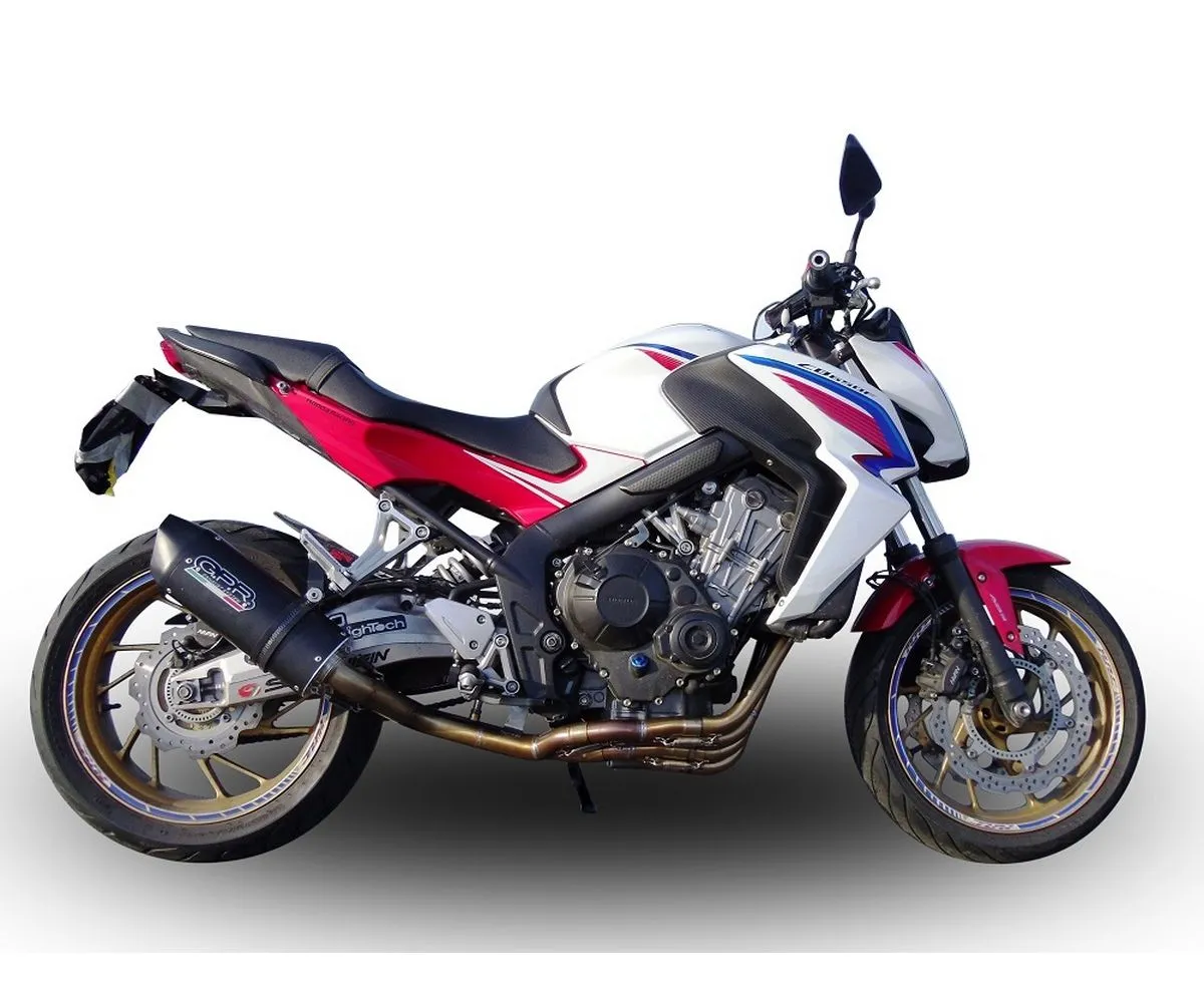 Scarico Completo Gpr Furore Evo4 Poppy Catalizzato Nero Opaco Per Honda Cb 650 F 2017 > 2018-E4.CO.H.249.CAT.FP4-291238