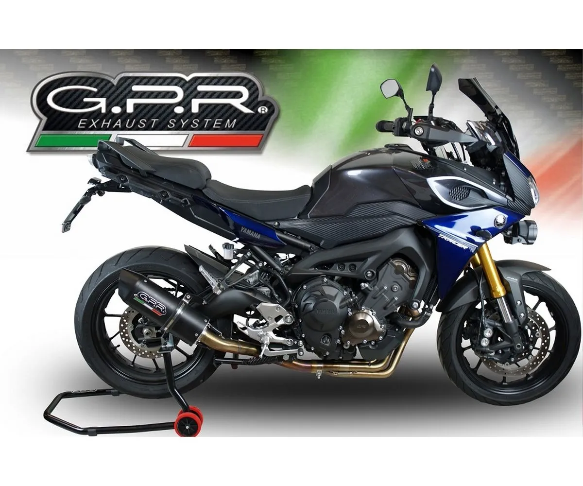 Scarico Completo Gpr Furore Evo4 Poppy Passaggio Alto Nero Opaco Per Yamaha Fj-09 Tr 2017 > 2020-E4.CO.Y.202.CAT.FP4-292498
