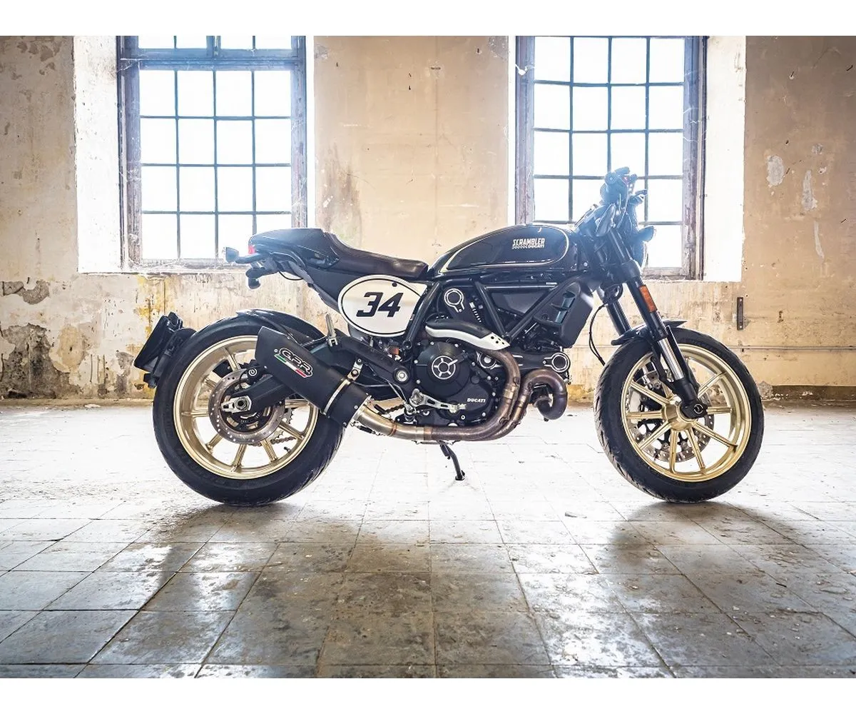 Terminale Di Scarico Gpr Furore Evo4 Poppy Catalizzato Nero Opaco Per Ducati Scrambler 800 2017 > 2020-E4.D.135.CAT.FUPO-290989