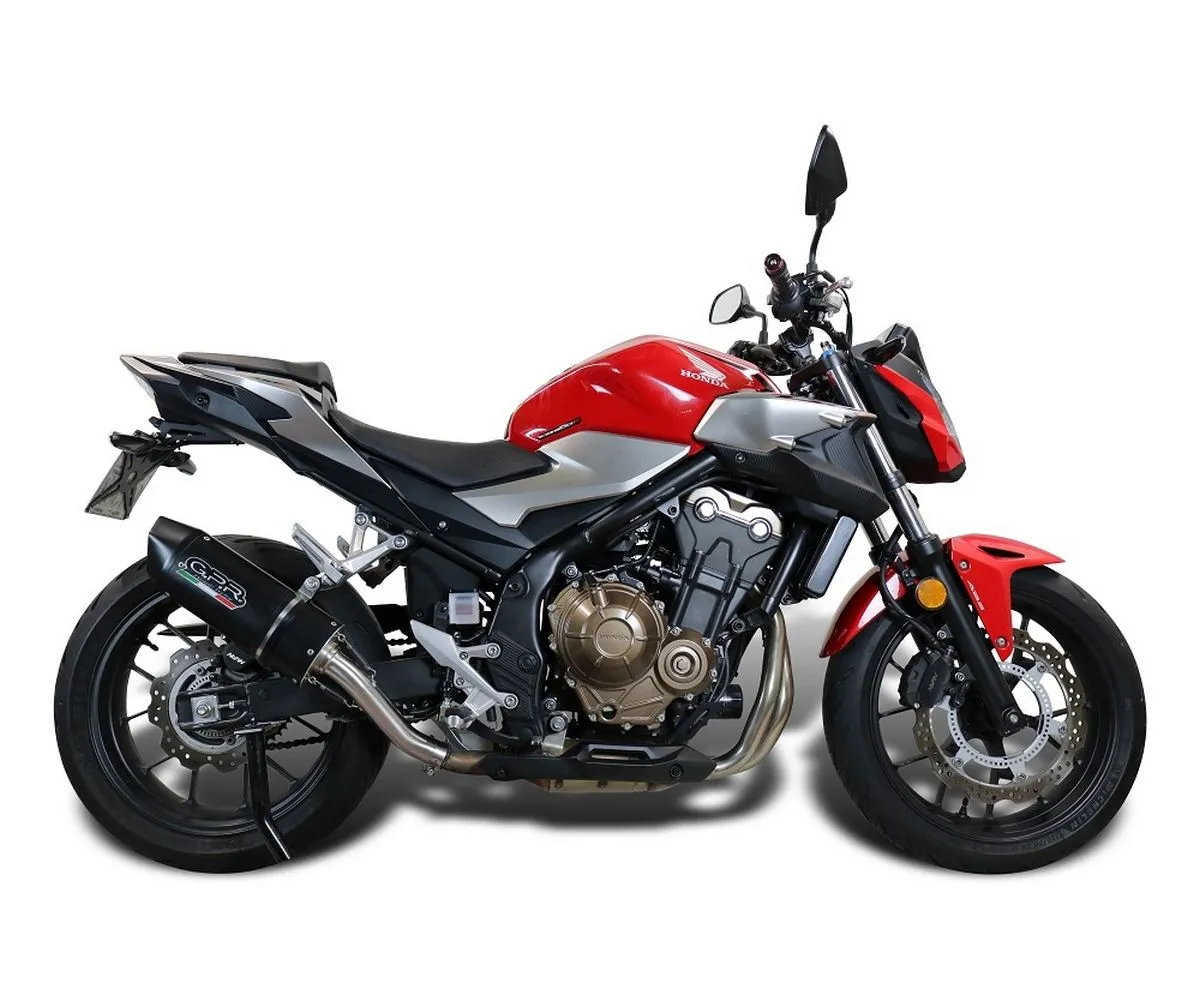 Terminale Di Scarico Gpr Furore Evo4 Poppy Omologato Nero Opaco Per Honda Cb 500 F 2019 > 2020-E4.H.253.FP4-291183