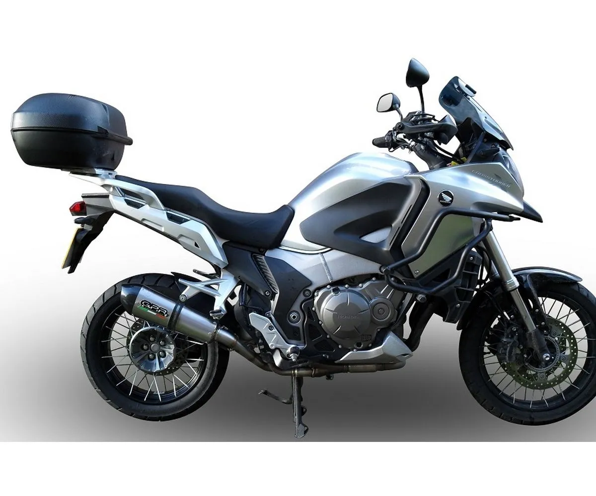 Terminale Di Scarico Gpr Furore Evo4 Poppy Omologato Nero Opaco Per Honda Crosstourer 1200 2017 > 2020-E4.H.258.FP4-291352