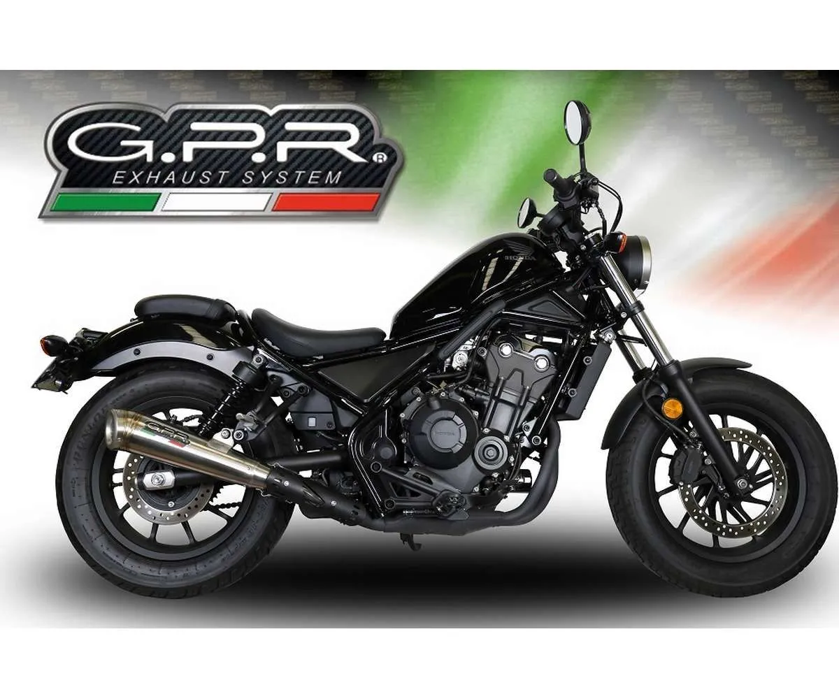 Terminale Di Scarico Gpr Powercone Evo Omologato Inox 304 Satinato Per Honda Cmx 500 Rebel 2021 > 2024-E4.H.265.PCEV-387234