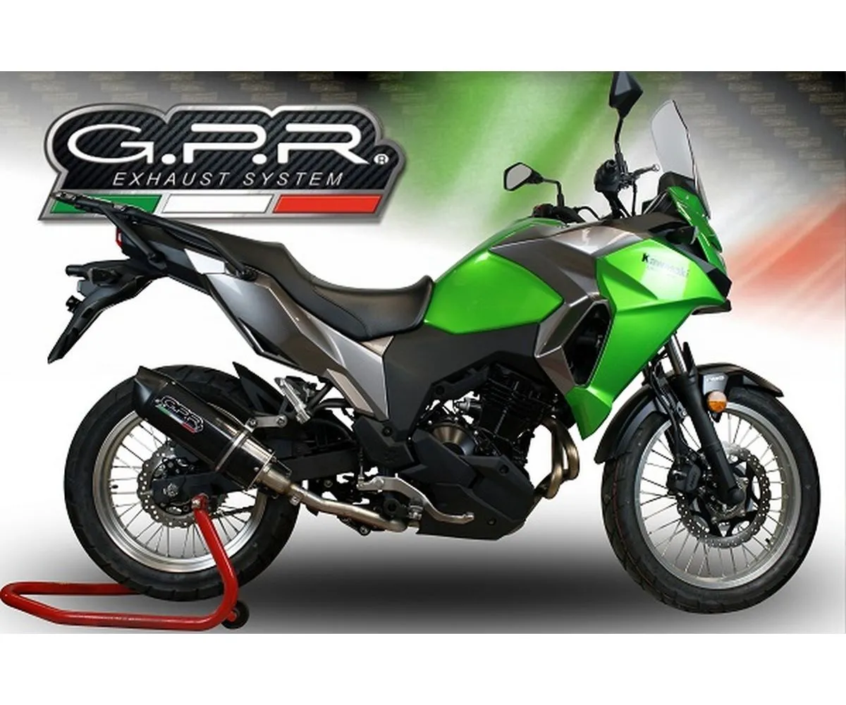 Terminale Di Scarico Gpr Furore Evo4 Poppy Catalizzato Nero Opaco Per Kawasaki Versys-x 300 2017 > 2021-E4.K.165.CAT.FP4-291503