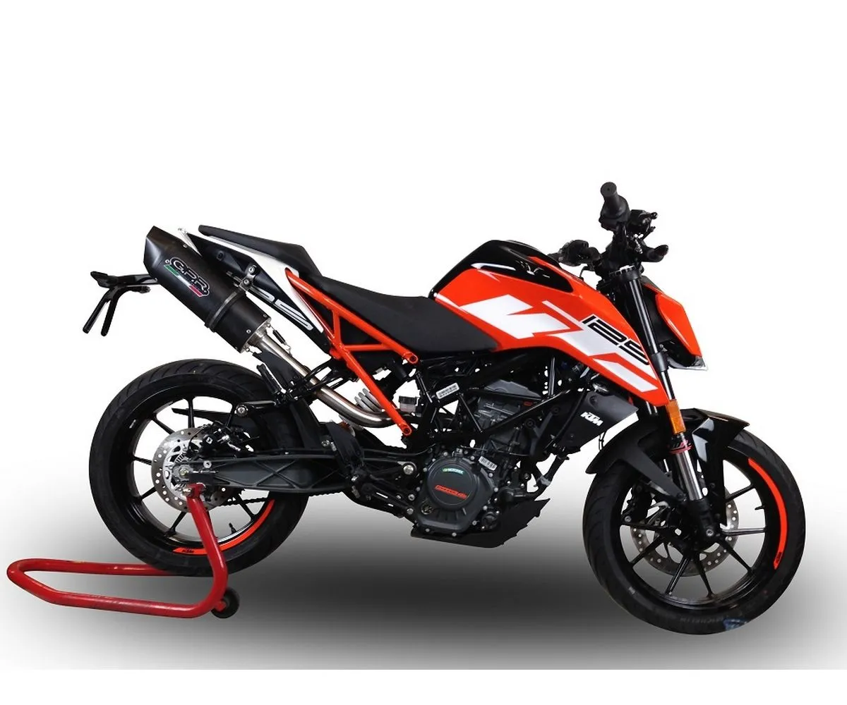 Terminale Di Scarico Gpr Furore Evo4 Poppy Catalizzato Nero Opaco Per Ktm Duke 125 2017 > 2020-E4.KTM.83.CAT.FP4-291682