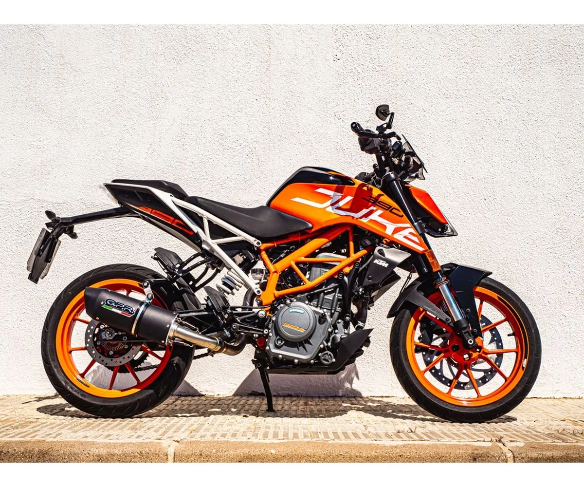 Terminale Di Scarico Gpr Furore Evo4 Poppy Omologato Nero Opaco Per Ktm Duke 250 2017 > 2020-E4.KTM.87.1.FP4-291709