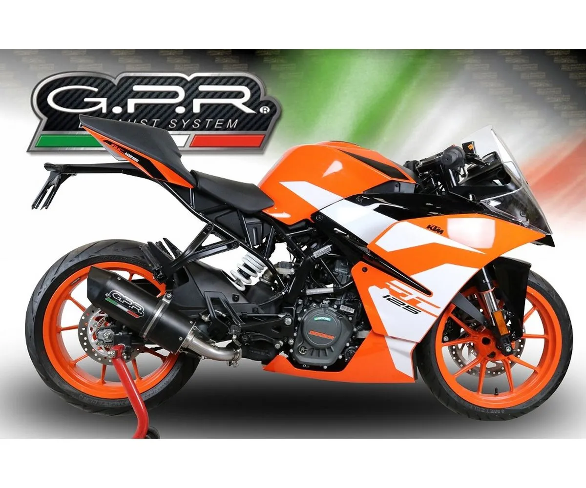 Terminale Di Scarico Gpr Furore Evo4 Poppy Omologato Nero Opaco Per Ktm Rc 390 2017 > 2020-E4.KTM.90.FP4-291739