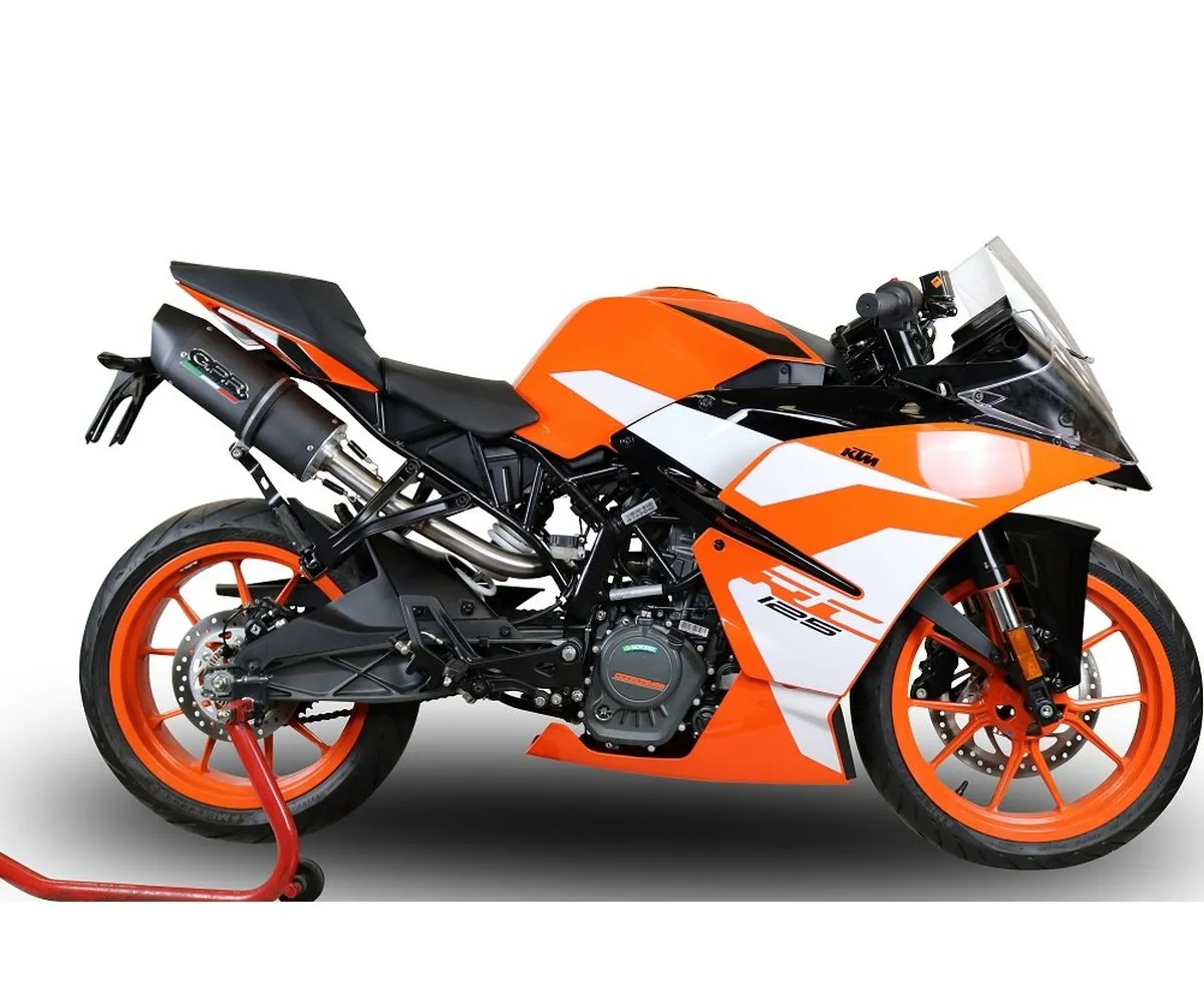 Terminale Di Scarico Gpr Furore Evo4 Poppy Catalizzato Nero Opaco Per Ktm Rc 125 2017 > 2020-E4.KT.80.CAT.FP4-291694