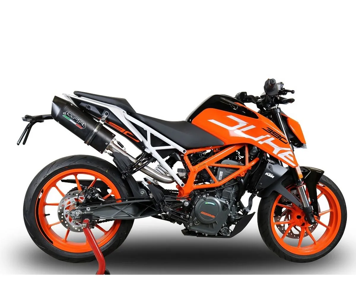 Terminale Di Scarico Gpr Furore Evo4 Poppy Catalizzato Nero Opaco Per Ktm Duke 250 2017 > 2020-E4.KT.86.1.CAT.FP4-291711